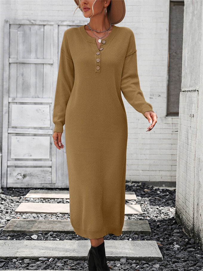 Womens-2023-Fall-Knit-Sweater-Maxi-Dress-Long-Sleeve-Button-V-Neck-Sweater-Long-Dress-Khaki-3.jpg