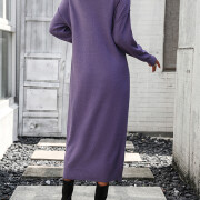 Womens-2023-Fall-Knit-Sweater-Maxi-Dress-Long-Sleeve-Button-V-Neck-Sweater-Long-Dress-Purple-2