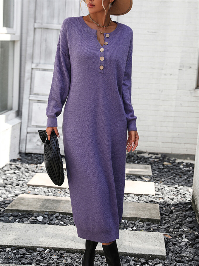 Womens-2023-Fall-Knit-Sweater-Maxi-Dress-Long-Sleeve-Button-V-Neck-Sweater-Long-Dress-Purple-4.jpg