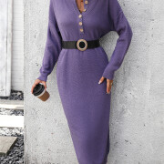 Womens-2023-Fall-Knit-Sweater-Maxi-Dress-Long-Sleeve-Button-V-Neck-Sweater-Long-Dress-Purple-5