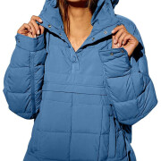 Womens-Winter-Pullover-Puffer-Jacket-Blue-1