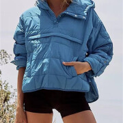 Womens-Winter-Pullover-Puffer-Jacket-Blue-4