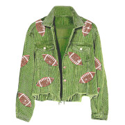 Womens-Cropped-Corduroy-Jacket-Football-Sequin-Green-3