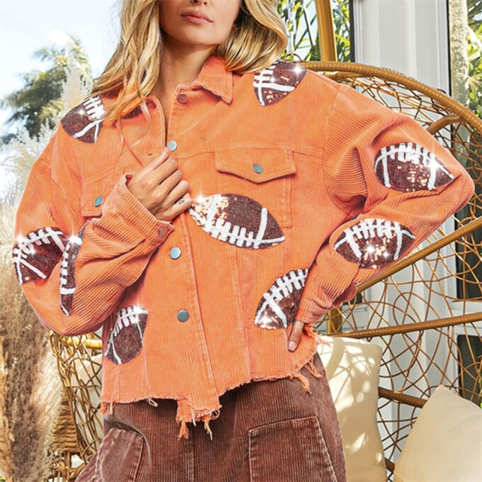 Womens-Cropped-Corduroy-Jacket-Football-Sequin-Orange-3.jpg