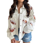 Womens-Cropped-Corduroy-Jacket-Football-Sequin-White-1