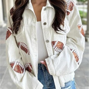 Womens-Cropped-Corduroy-Jacket-Football-Sequin-White-2