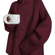 Womens-Winter-Turtleneck-Sweater-Winered-1