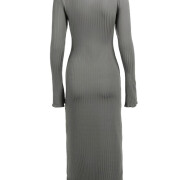 Womens-Ribbed-Knit-Maxi-Dress-Grey-4