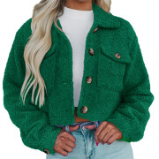 Womens-Sherpa-Shacket-Jacket-Green-1