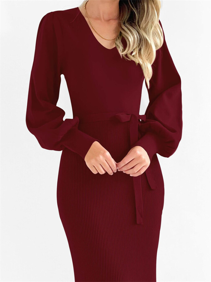 Womens-Knit-Sweater-Dress-Winered-3.jpg