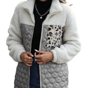 Womens-Winter-Fleece-Jacket-Fuzzy-Sherpa-Quilted-Jacket-Grey-1