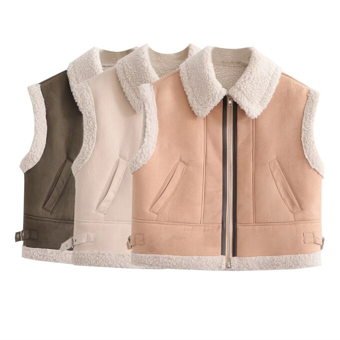 Womens-Vest-Jacket-Sherpa-Fleece-Cropped-Vest-Beige-2.jpg