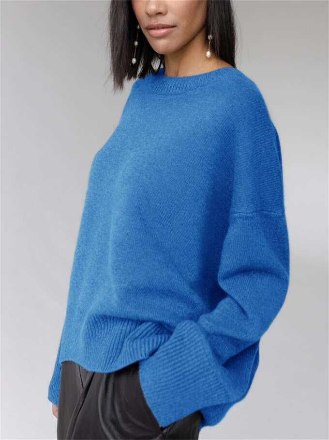 Womens-Crew-Neck-Knit-Sweater-Blue-3.jpg