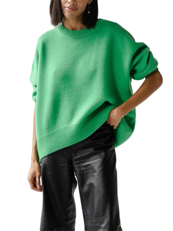 Womens-Crew-Neck-Knit-Sweater-Green-1.jpg