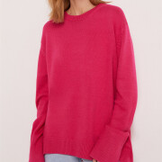 Womens-Crew-Neck-Knit-Sweater-Rosered-3