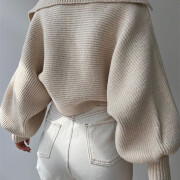 Womens-Fall-Cropped-Lapel-Collar-Sweater-Apricot-2