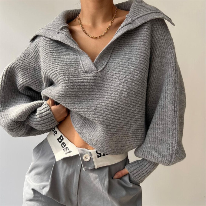 Womens-Fall-Cropped-Lapel-Collar-Sweater-Grey-3.jpg