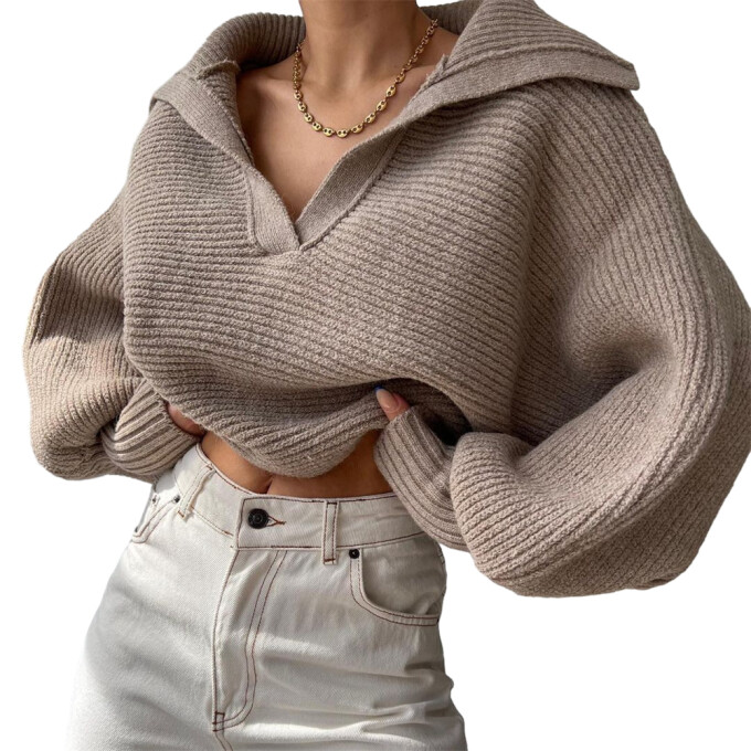 Womens-Fall-Cropped-Lapel-Collar-Sweater-Khaki-1.jpg