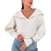 Womens-Fall-Cropped-Lapel-Collar-Sweater-White-1