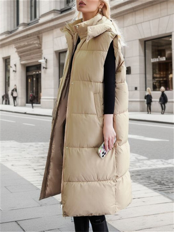 Womens-Long-Hooded-Puffer-Vest-Khaki-3.jpg