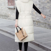 Womens-Long-Hooded-Puffer-Vest-White-2