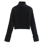 Womens-Cropped-Turtleneck-Sweater-Black-7