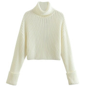 Womens-Cropped-Turtleneck-Sweater-White-5