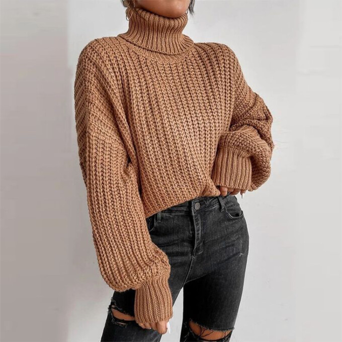 Womens-Turtleneck-Cropped-Sweater-Brown-1.jpg