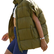 Womens-Oversized-Puffer-Vest-Green-1