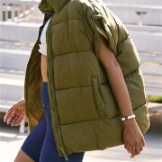 Womens-Oversized-Puffer-Vest-Green-4