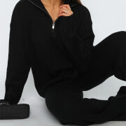 Womens-2-Piece-Outfits-Knit-Sweater-Set-Black-6