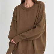 Womens-Oversized-Sweater-Brown-4