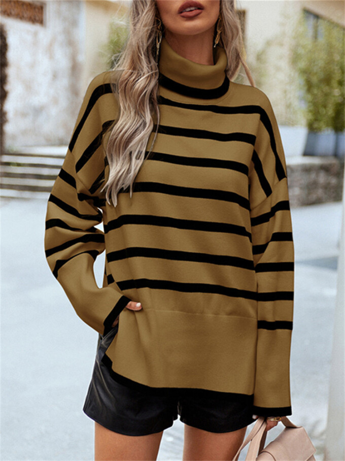 Womens-Turtleneck-Striped-Oversized-Sweater-Brown-6.jpg