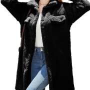 Womens-Fleece-Jacket-Long-Sleeve-Fuzzy-Teddy-Coat-Lapel-Button-Down-Faux-Fur-Warm-Winter-Outwear-Black-1