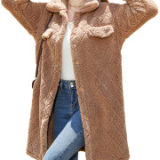 Womens-Fleece-Jacket-Long-Sleeve-Fuzzy-Teddy-Coat-Lapel-Button-Down-Faux-Fur-Warm-Winter-Outwear-khaki-1