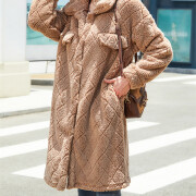 Womens-Fleece-Jacket-Long-Sleeve-Fuzzy-Teddy-Coat-Lapel-Button-Down-Faux-Fur-Warm-Winter-Outwear-khaki-3