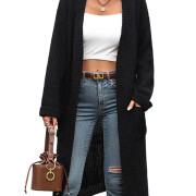 Womens-Long-Cardigan-Black-1