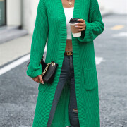 Womens-Long-Cardigan-Green-4