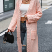 Womens-Long-Cardigan-Pink-3