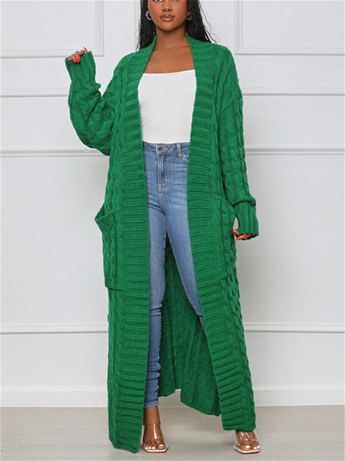 Womens-Long-Cardigan-Sweater-Green-4.jpg