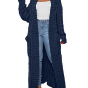 Womens-Long-Cardigan-Sweater-Navyblue-1