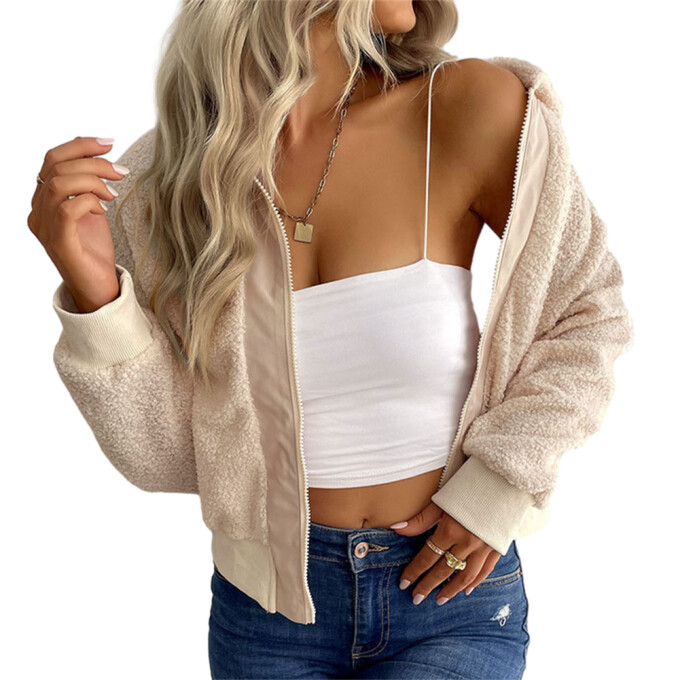 Womens-Cropped-Sherpa-Jacket-Zipper-Apricot-1.jpg