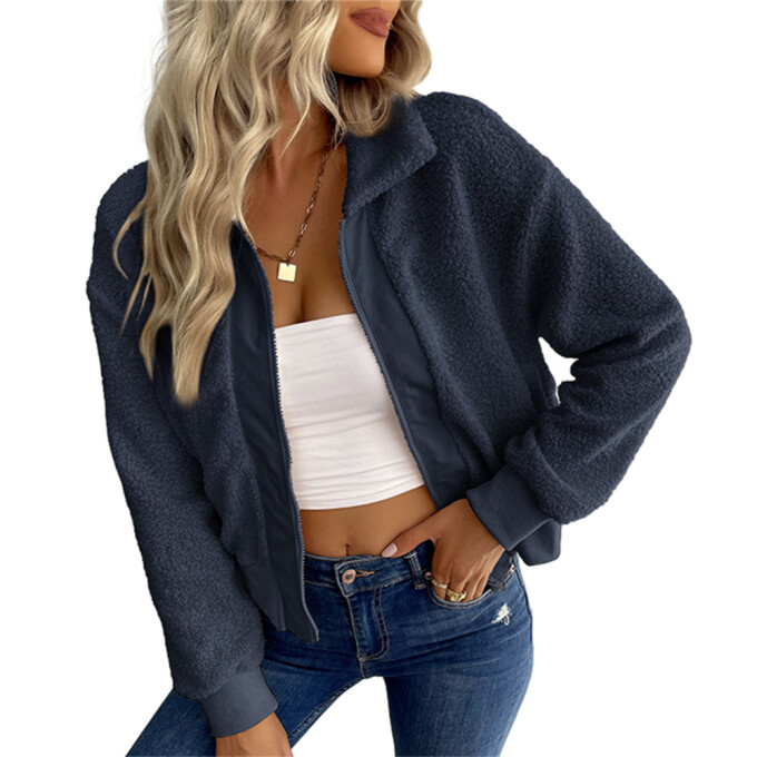 Womens-Cropped-Sherpa-Jacket-Zipper-Navyblue-1.jpg