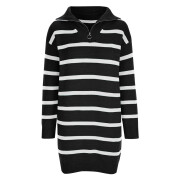 Womens-Striped-Sweater-Dress-Black-5