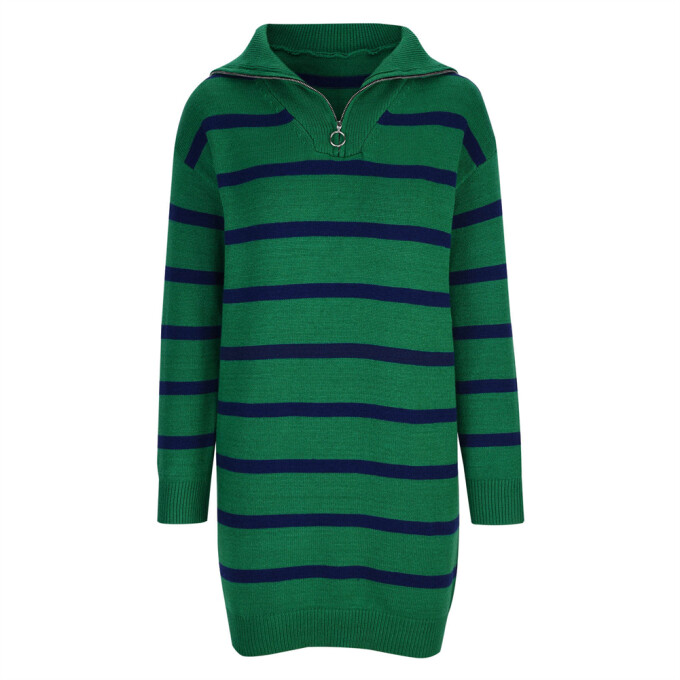 Womens-Striped-Sweater-Dress-Green-5.jpg