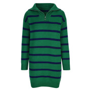 Womens-Striped-Sweater-Dress-Green-5