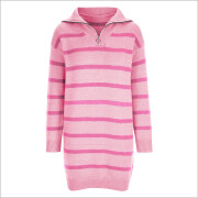 Womens-Striped-Sweater-Dress-Pink-6