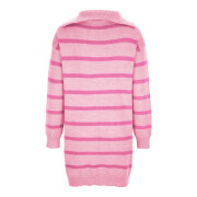 Womens-Striped-Sweater-Dress-Pink-7