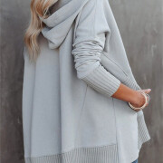 Womens-Oversized-Button-Hoodies-Grey-2