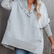 Womens-Oversized-Button-Hoodies-Grey-4